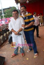 Atul Pasurker with Adish Bandekar at Pratap Sarnaik_s dahi handi in Thane on 2nd Sept 2010.JPG